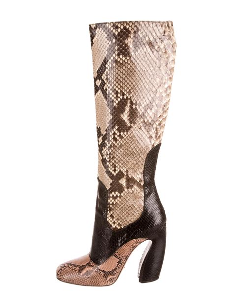 long prada boots|Prada snakeskin boots.